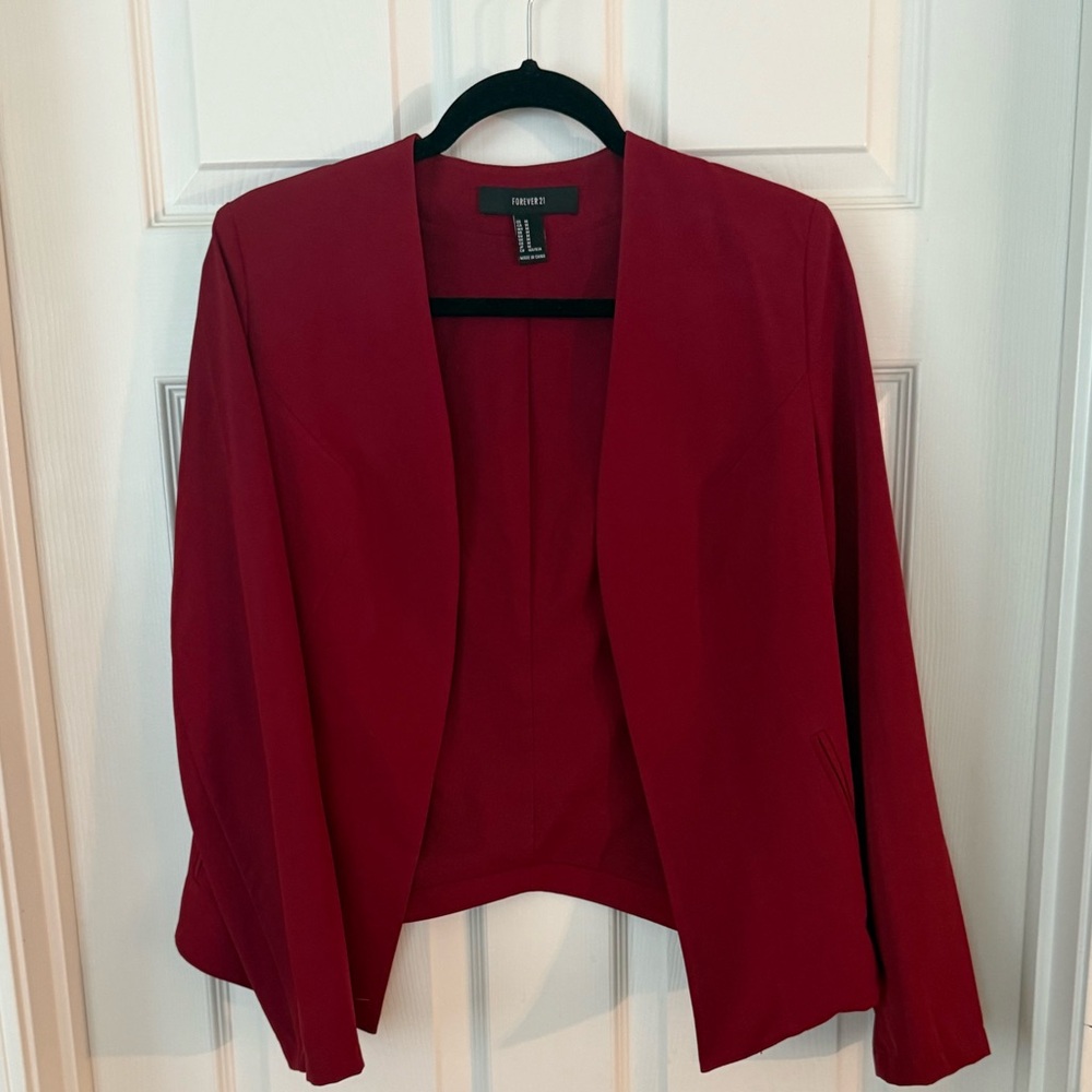 Forever 21 Deep Red Women's Blazer